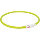 Flash Leuchtring USB, Silikon, XS-XL: 70cm/10mm, grün