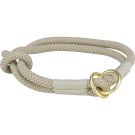 Soft Rope Zug-Stopp-Halsband, Gr. XS, grau-hellgrau