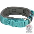 Premium Halsb., extra breit, XS-S: 27-35cm/25mm, aqua/grafit