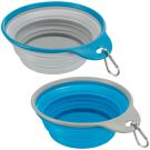 Reisenapf aus TPR, fester Rand, faltbar, Karabiner 0,5l/14cm