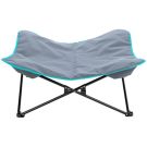 Camping-Bett, 88x32x88cm, dunkelgrau/petrol