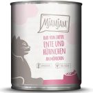 MjAMjAM Dose DUO zarte Ente + saftiges Huhn an Möhrchen 800g