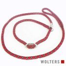 Wolters Moxonleine Everest reflekt.,180cm x 9mm, rot/schw.