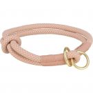 Soft Rope Zug-Stopp-Halsband, Gr. XS-S, rosa-hellrosa