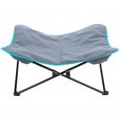 Camping-Bett, 88x32x88cm, dunkelgrau/petrol