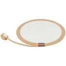 Liegematte, rund, mit Ball am Tau, ca. 38 cm, braun/creme