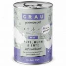 Grau Katze Adult Pute mit Huhn und Ente 400g