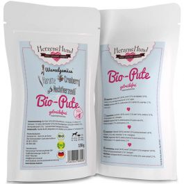 HerzensHund Bio-Pute mit Bio-Karotte -getreidefrei- 130g