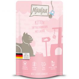 MjAMjAM Quetschie Kitten Hühnchen + Lachsöl 125g