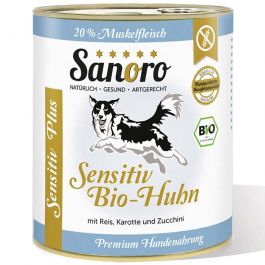 Sanoro Sensitiv Plus Bio-Huhn mit Bio-Reis+Bio-Karotte 800g