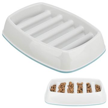 Slow Feeding Kunststoffnapf 0.25 l / 21x14 cm, grau