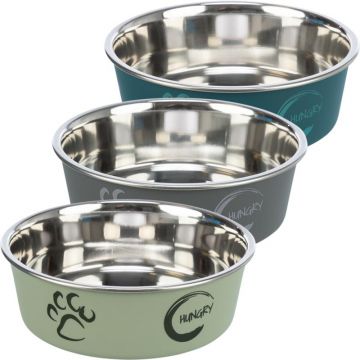 Edelstahlnapf, Kunststoffmantel