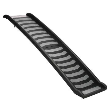 Klapp-Rampe, Kunststoff/TPR, 39x160cm, bis zu 70kg Klapp-Rampe, Kunststoff/TPR, 39x160cm, bis zu 70kg