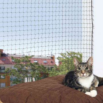 Katzen Schutznetz, 4 x 3 m, schwarz