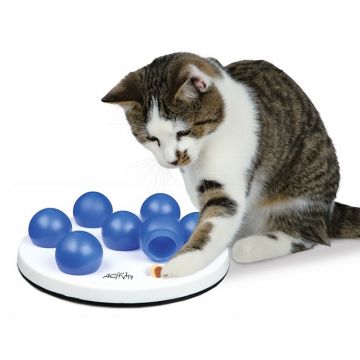 Cat Activity Solitär, 20 cm, weiß/blau