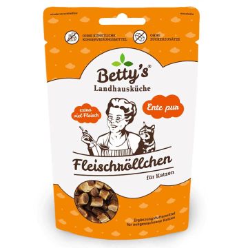 Betty's Landhausküche Snack - Fleischröllchen Ente pur 50g Betty's Landhausküche Snack - Fleischröllchen Ente pur 50g