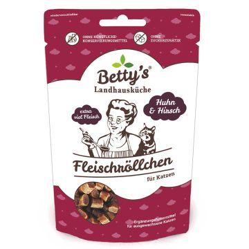 Betty's Landhausküche Fleischröllchen Huhn + Hirsch 50g Betty's Landhausküche Fleischröllchen Huhn + Hirsch 50g