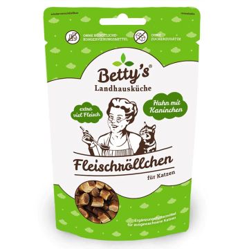 Betty's Landhausküche Fleischröllchen Huhn + Kaninchen 50g Betty's Landhausküche Fleischröllchen Huhn + Kaninchen 50g