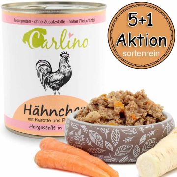 Carlino Menü - Hähnchen mit Karotte und Pastinake