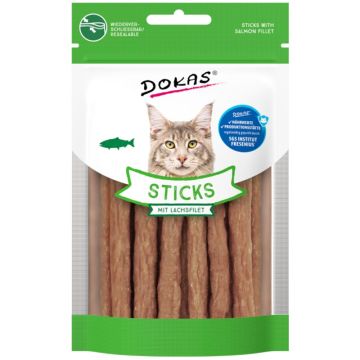 Dokas Cat Snack Sticks mit Lachsfilet 30g