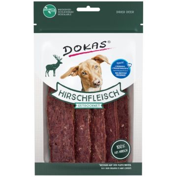 Dokas Dog Snack Hirschfleisch getrocknet 60g Dokas Dog Snack Hirschfleisch getrocknet 60g