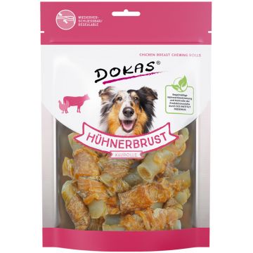 Dokas Dog Snack Hühnerbrust Kaurolle 250g