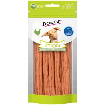 Dokas Dog Sticks mit Hühnerbrust und Hühnerherz 60g