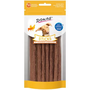 Dokas Dog Sticks mit Hühnerbrust und Rinderleber 60g