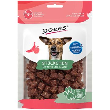 Dokas Dog Snack Stückchen mit Apfel und Banane 105g