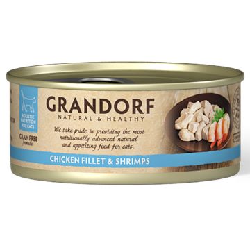 Grandorf Katze Dose Hühnerbrust + Garnelen 70g