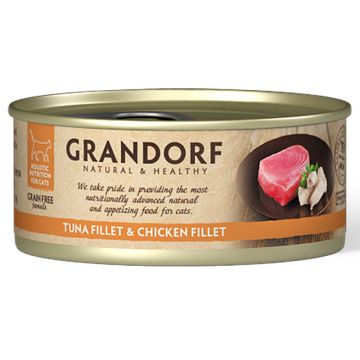 Grandorf Katze Dose Thunfischfilet + Hühnchenbrust 70g