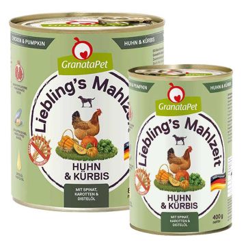 Granatapet Lieblingsmahlzeit Huhn und Kürbis