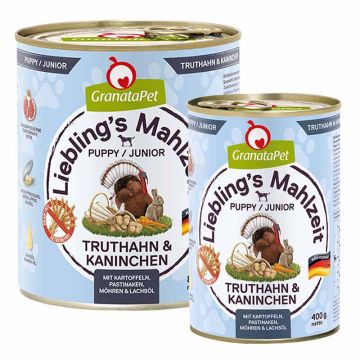 Granatapet Lieblingsmahlzeit Puppy Truthahn + Kaninchen