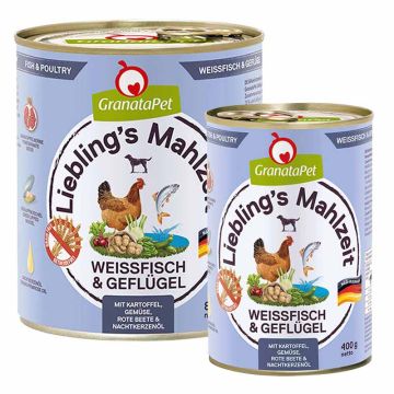 Granatapet Lieblingsmahlzeit Weißfisch und Geflügel