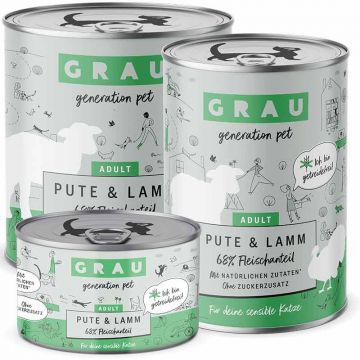Grau Katze Adult Pute und Lamm