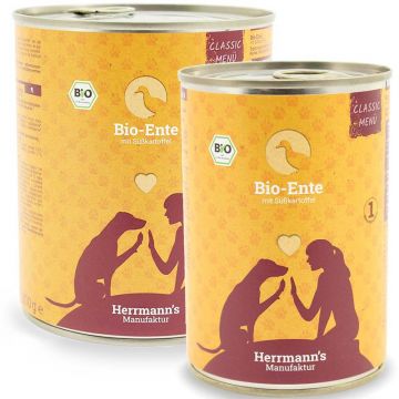 Herrmanns Bio-Ente mit Süßkartoffeln