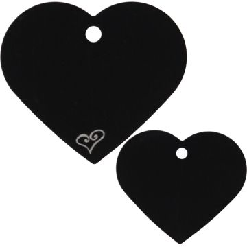 Herz Groß Schwarz mit Motiv Herz