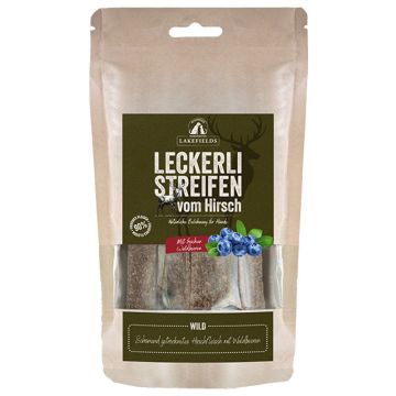 Lakefields Trockenfleischstreifen Hirsch 150g