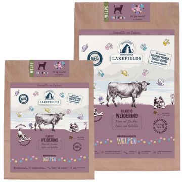 Lakefields Trockenfleisch-Menü Welpen Rind