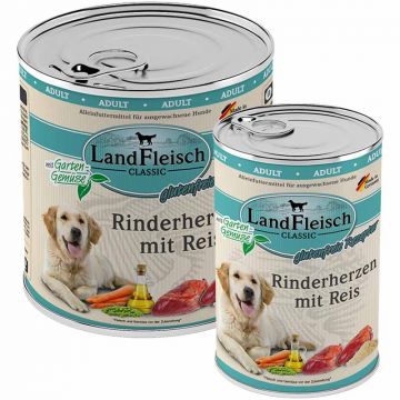 Landfleisch pur Rinderherzen mit Reis
