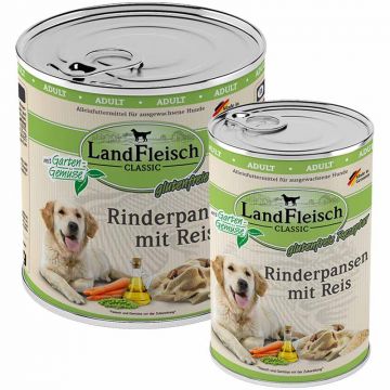 Landfleisch pur Rinderpansen mit Reis