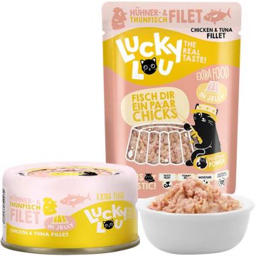 Lucky Lou Extrafood Hühner-und Thunfischfilet in Jelly