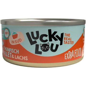 Lucky Lou Extrafood Thunfisch + Lachs in Sud 70g