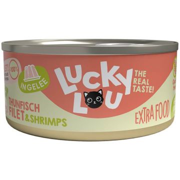 Lucky Lou Extrafood Thunfisch + Shrimps in Gelee 70g