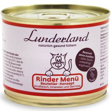 Lunderland Katze Rinder Menü 200g
