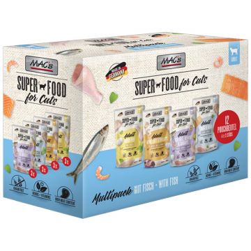 Macs Cat Pouch Multipack mit Fisch 12 x 100g
