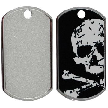 Military Groß Schwarz/Weiß Skull Vertikal