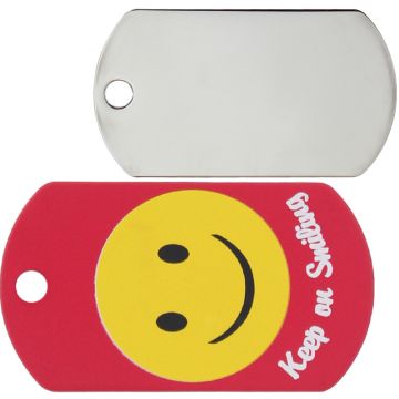 Military Groß Rot Smiley Horizontal