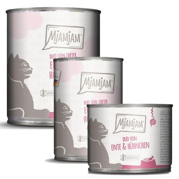 MjAMjAM DUO von zarter Ente + saftigem Hühnchen an Möhrchen