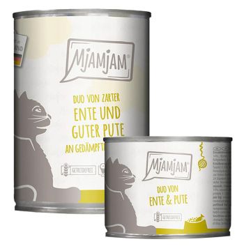 MjAMjAM DUO von zarte Ente + guter Pute an gedämpftem Kürbis